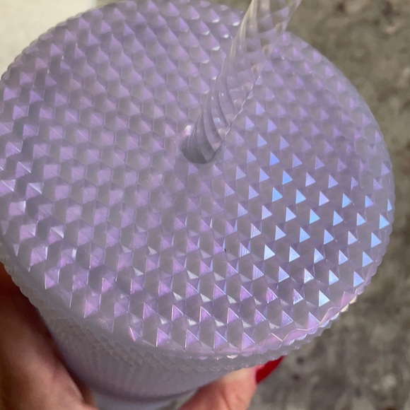 NWT Starbucks Snow White Ice Iridescent Cold Cup Studded Tumbler 2021 Winter - Picture 6 of 9